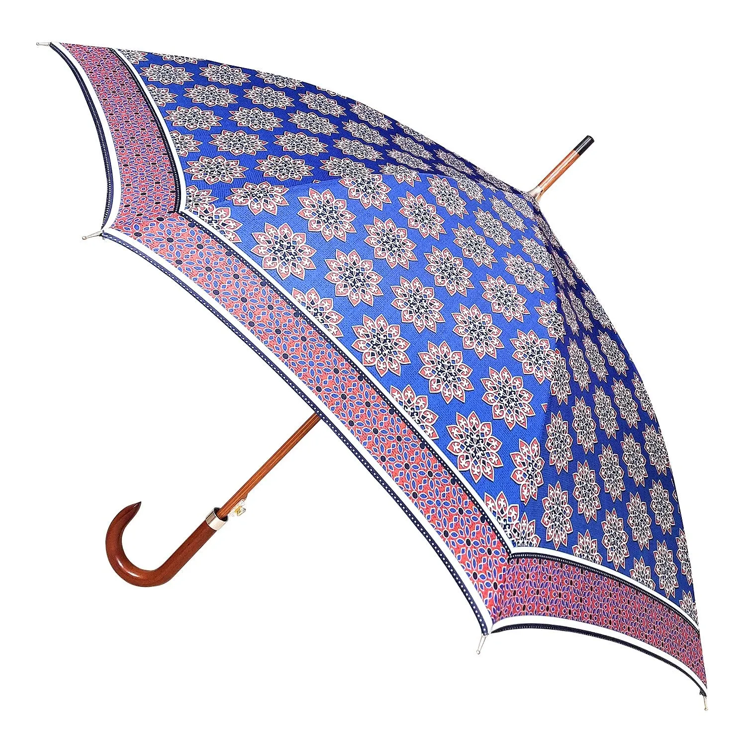 Ajrakh Indigo Digital Printed Umbrella (Straight)