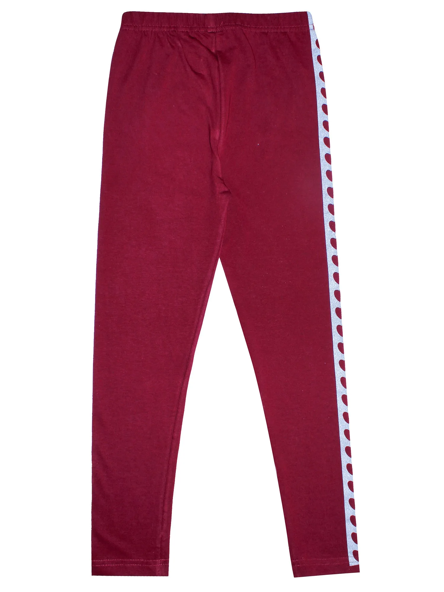 Girls Cotton T-shirt with Frill & Leggings Set