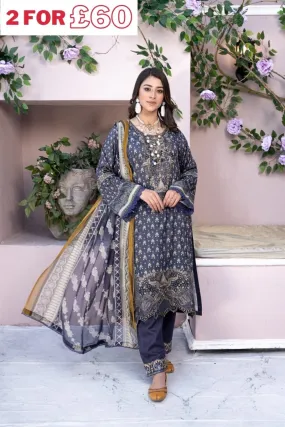Munira Jacquard Linen 3 Piece Suit MUN458