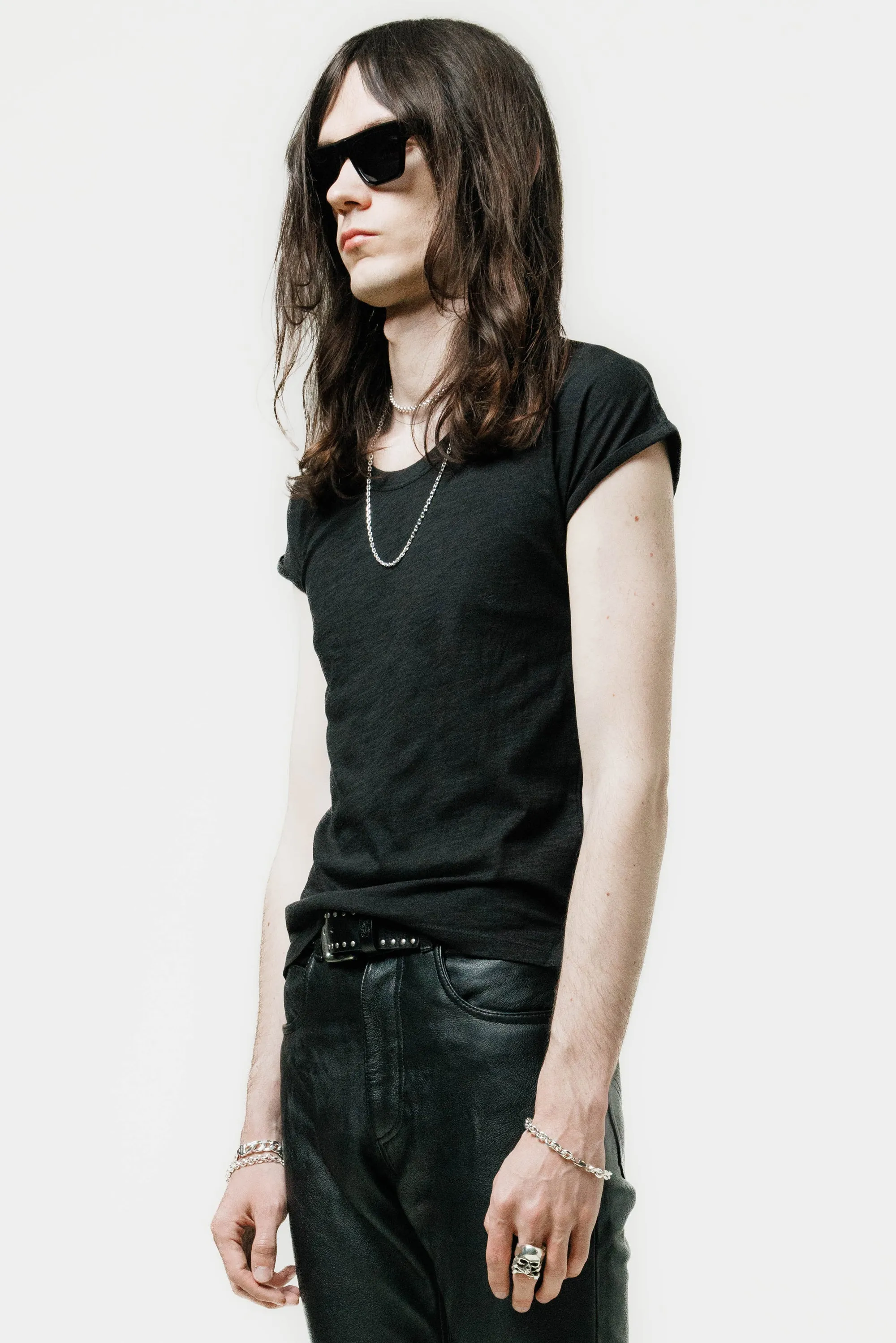 Scoop Neck T-Shirt | Black